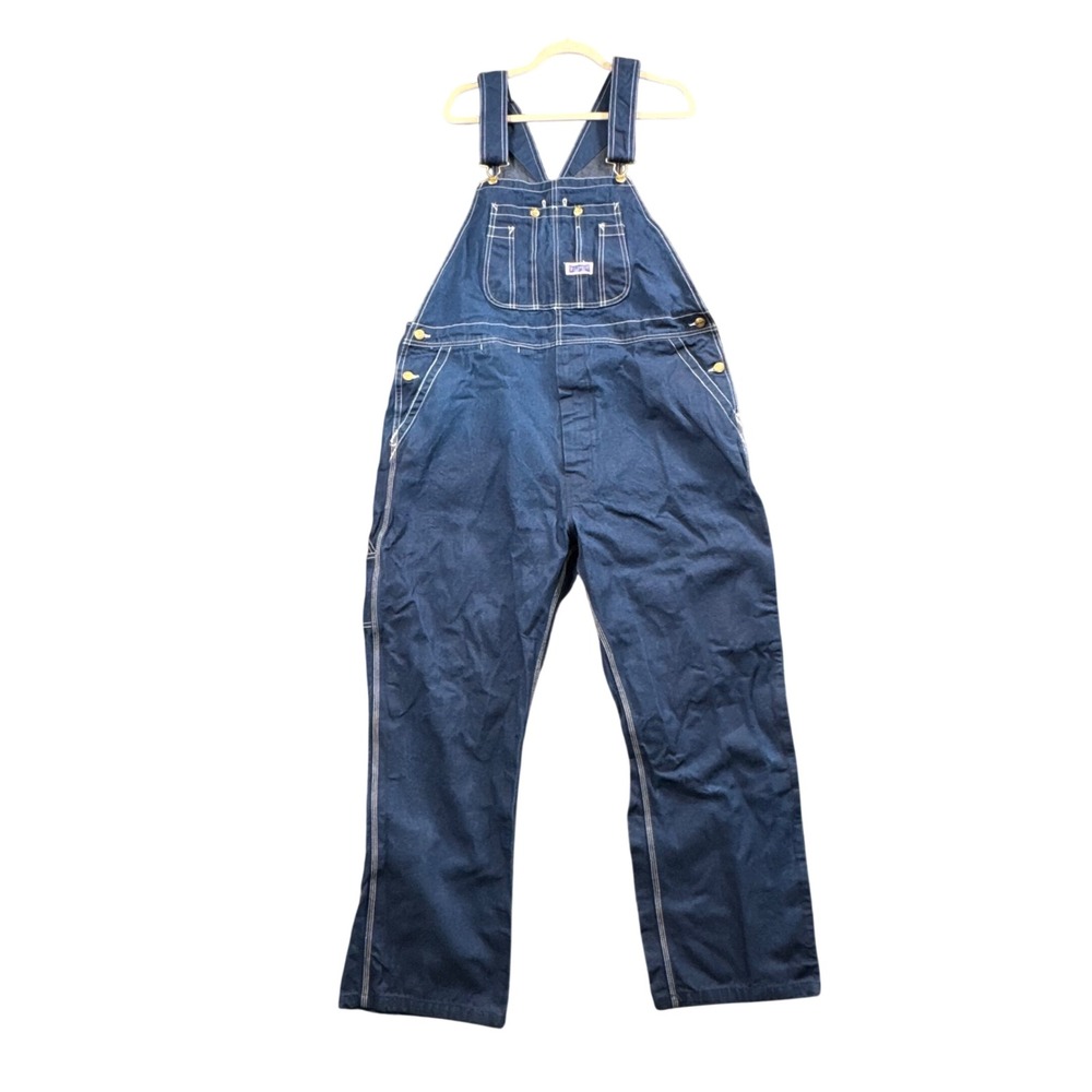 Big Smith Denim Bib Overalls 42x30 Carpenter Workwear Utility Jeans
